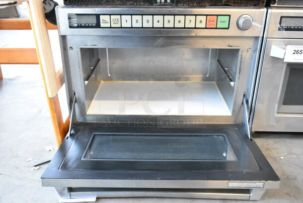 Panasonic NE-3280 Stainless Steel Commercial Countertop Electric Powered Microwave Oven.  - Image 2 of 3