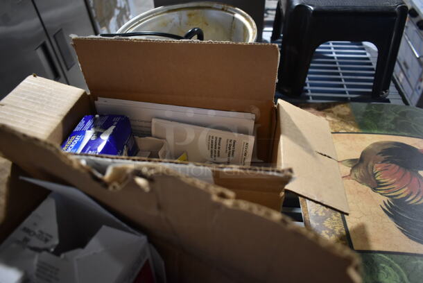 ALL ONE MONEY! Lot of 3 Tiers of Various Items Including Poly Bins, Slow Cooker and Boots. Does Not Include Shelving Unit. - Image 8 of 10