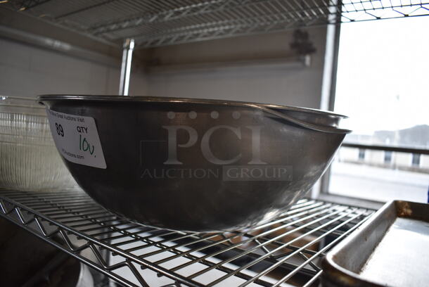 10 Various Metal Bowls. Includes 16x16x5.5. 10 Times Your Bid! - Image 3 of 3