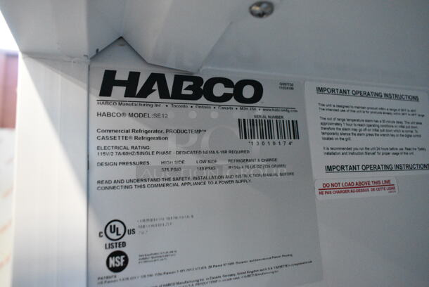 2019 Habco SE12 Metal Commercial Single Door Reach In Cooler Merchandiser w/ Poly Coated Racks. 115 Volts, 1 Phase. Tested and Working! - Image 4 of 4