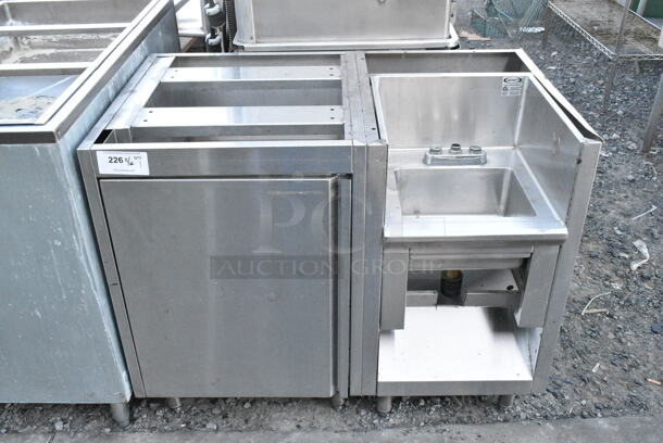 Stainless Steel Work Station w/ sink Bay and Door.  - Image 1 of 7