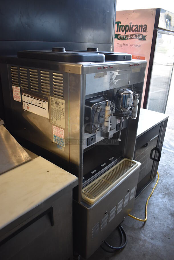 2013 Taylor 342D-27 Stainless Steel Commercial Floor Style Air Cooled 2 Flavor Frozen Beverage Machine w/ Drink Mixer Attachment on Commercial Casters. 208-230 Volts, 1 Phase. - Image 2 of 8