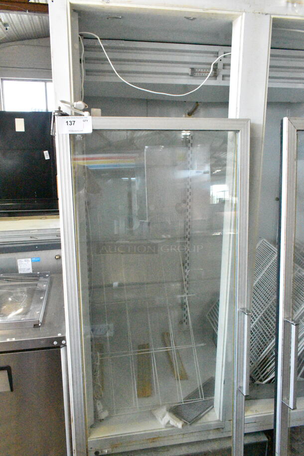 Frigidaire ULG50BD-4 Metal Commercial 2 Door Reach In Freezer Merchandiser. Doors Need To Be Reattached. 115/208-230 Volts, 1 Phase.  - Image 2 of 5