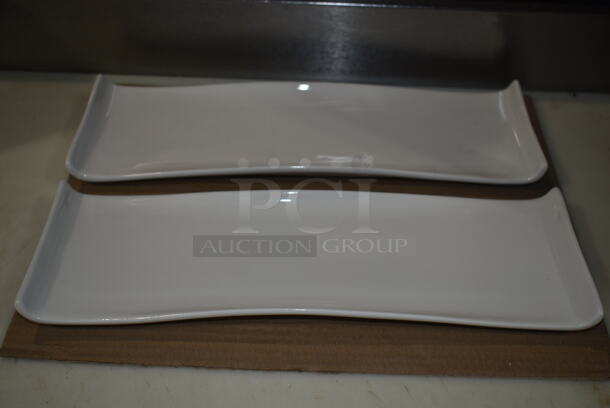 ALL ONE MONEY! Lot of 2 BRAND NEW! American Metalcraft WLD13 Porcelain Platter.  - Image 3 of 4