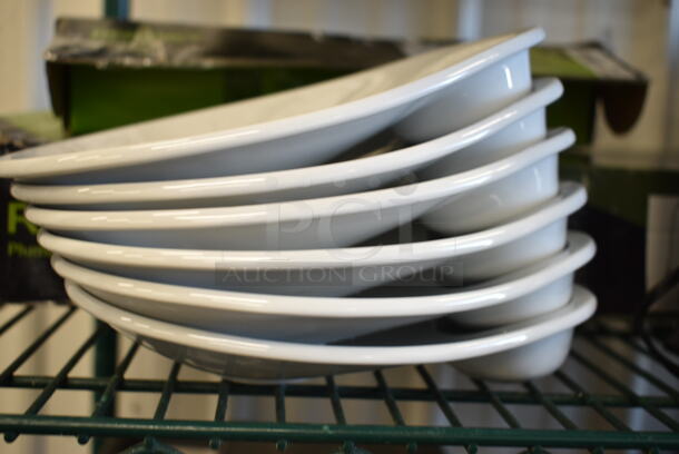 6 Front of House White Ceramic Plate. 6 Times Your Bid!  - Image 1 of 2