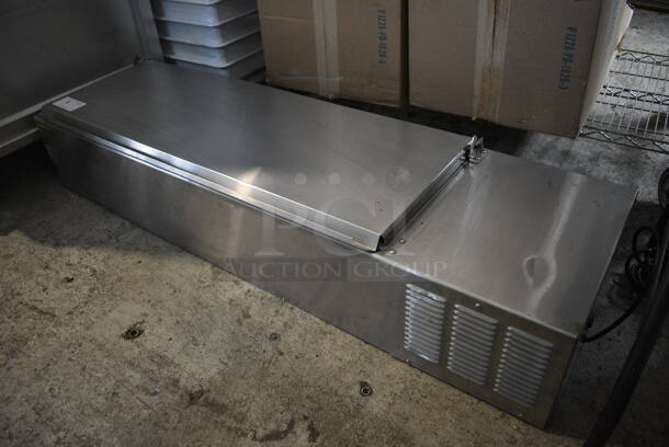 Silver King Model SKPS12 Stainless Steel Commercial Countertop Refrigerated Rail. 115 Volts, 1 Phase. 57x17x11. Tested and Working!