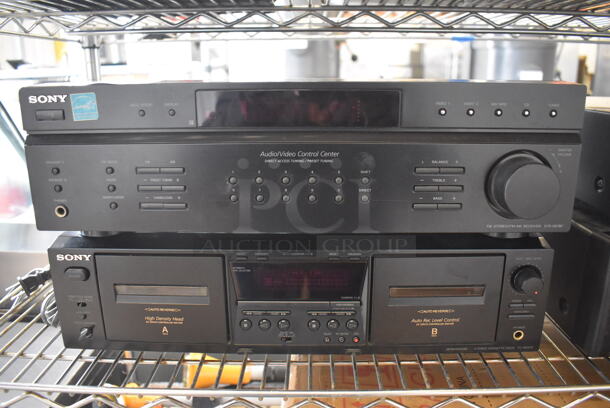 4 Units; Sony STR-DE197 FM Stereo FM AM Receiver, Sony TC-WE475 Stereo Cassette Deck, Sony CDP-CE375 Compact Disc Player and Onkyo DX-C110 Compact Disc Changer. Includes 17x10.5x5.5. 4 Times Your Bid! - Image 2 of 7