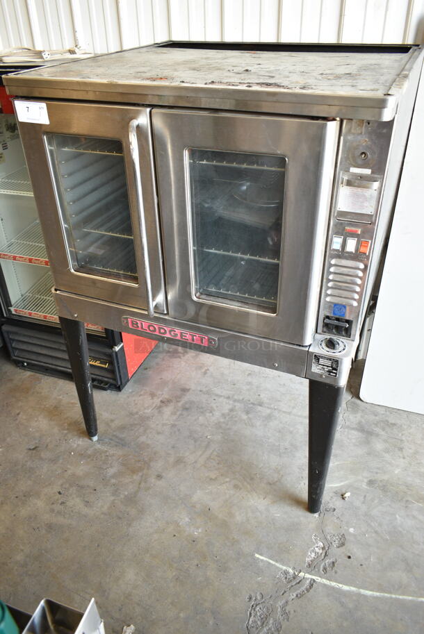 Blodgett EF-111 Stainless Steel Commercial Electric Powered Full Size Convection Oven w/ View Through Doors, Metal Oven Racks on Metal Legs. 208-220 Volts, 3 Phase.  - Image 1 of 4