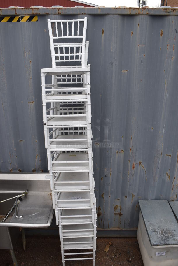 10 White Finish Chivari Dining Chairs. Stock Picture - Cosmetic Condition May Vary. 16.5x18.5x37. 10 Times Your Bid! - Image 2 of 3