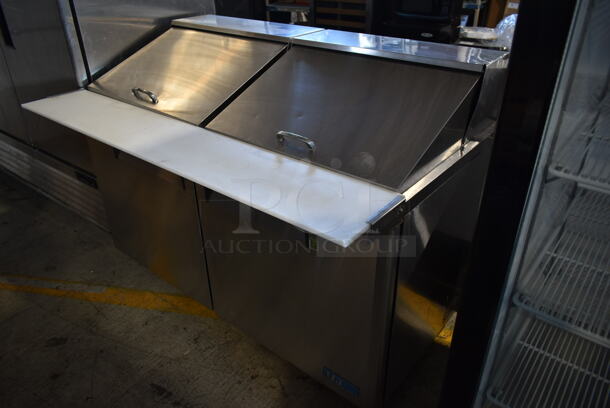 Turbo Air MST-60-24 Stainless Steel Commercial Sandwich Salad Prep Table Bain Marie Mega Top on Commercial Casters. 115 Volts, 1 Phase. Tested and Powers On But Does Not Get Cold - Image 2 of 9