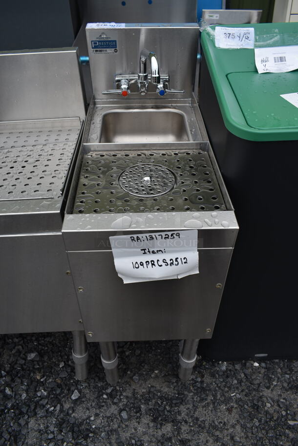 BRAND NEW SCRATCH AND DENT! Advance Tabco 109PRCS2512 Prestige Series PRCS-25-12 Underbar Hand Sink with Glass Rinser - 25" x 12" - Image 2 of 7
