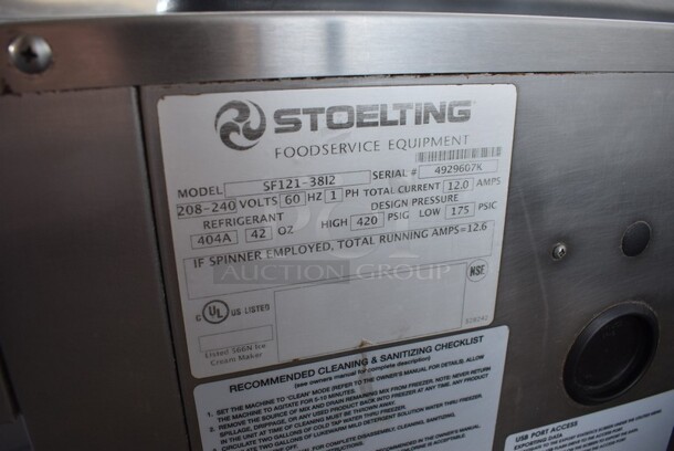 2014 Stoelting Model SF121-38I2 Stainless Steel Commercial Countertop Air Cooled 2 Flavor w/ Twist Soft Serve Ice Cream Machine. 208-240 Volts, 1 Phase. 22x33x34 - Image 8 of 8
