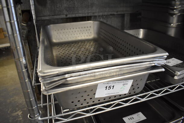 5 Perforated Stainless Steel Full Size Drop In Bins. 1/1x4. 5 Times Your Bid! - Image 2 of 4