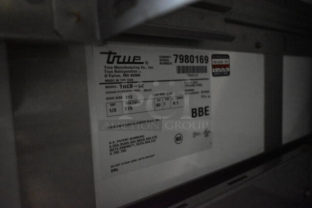 2014 True TRCB-52 Stainless Steel Commercial 2 Drawer Chef Base on Commercial Casters. Tested and Working! - Image 4 of 4