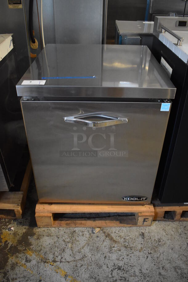 LIKE NEW! Kool-it KUCR-27-1 Stainless Steel Commercial Single Door Undercounter Cooler. 115 Volts, 1 Phase. Unit Has Only Been Used a Few Times! Tested and Working!