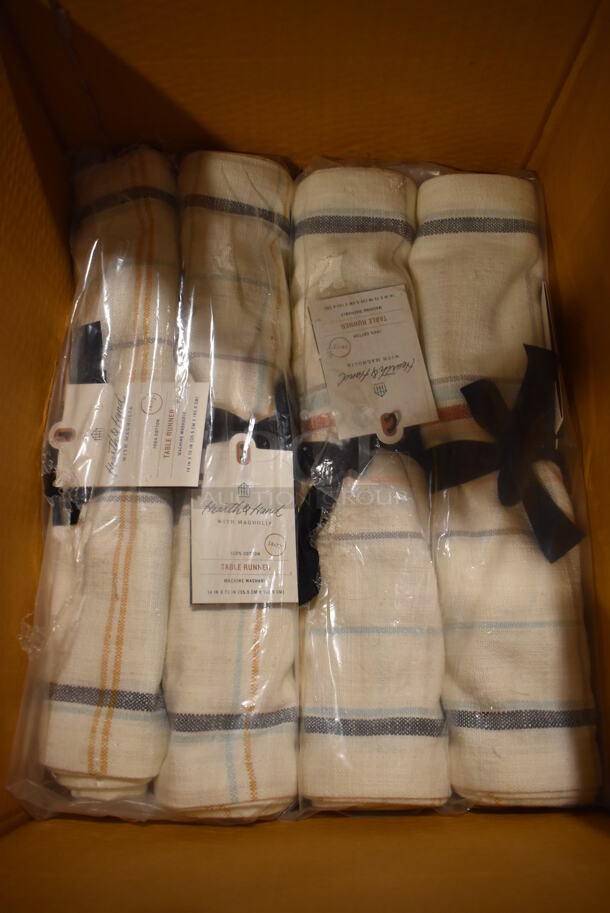 3 Boxes of BRAND NEW Hearth & Hand Table Runners. 3 Times Your Bid!