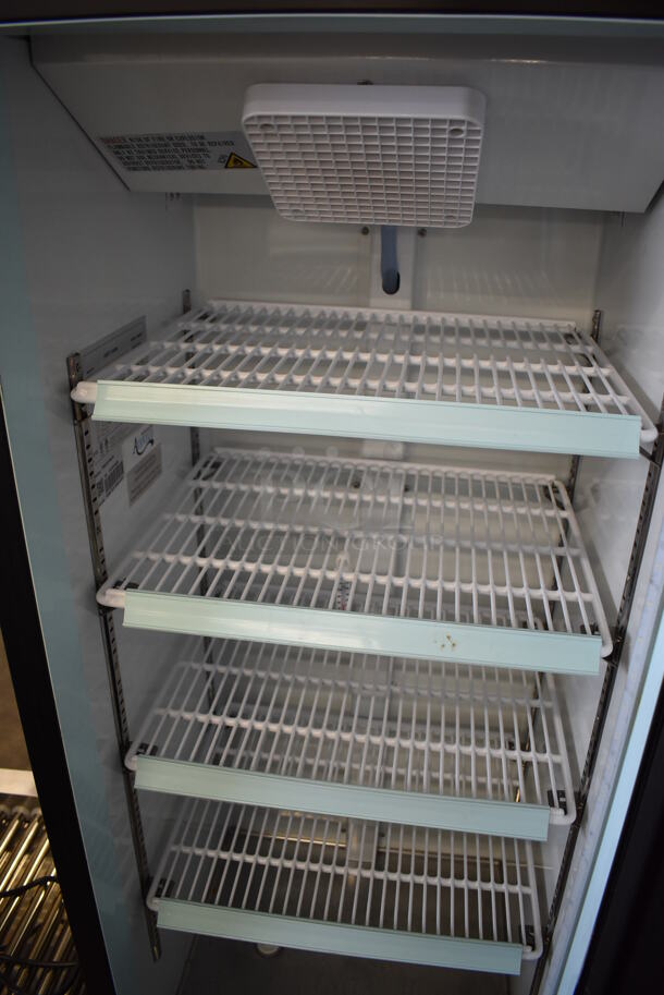 Avantco 178GDC10HCB Metal Commercial Single Door Reach In Cooler Merchandiser w/ Poly Coated Racks. 115 Volts, 1 Phase. 22x23x64. Tested and Working! - Image 7 of 8
