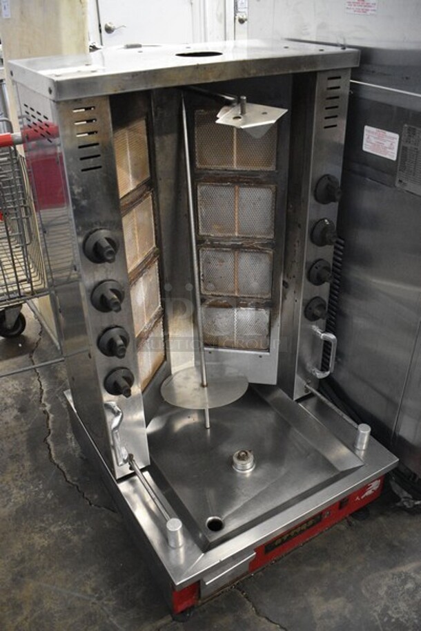Attias Stainless Steel Commercial Countertop Natural Gas Powered Vertical Broiler Gyro Machine. 24x27x43.5. - Image 2 of 6