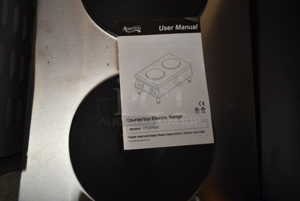 BRAND NEW SCRATCH AND DENT! Avantco 177CER200 Stainless Steel Commercial Countertop Electric Powered 2 Burner Hot Plate Range. 208/240 Volts, 1 Phase. Tested and Working! - Image 4 of 4