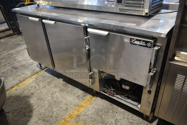 2014 Leader LB72 S/C Stainless Steel Commercial 3 Door Undercounter Cooler. 115 Volts, 1 Phase. Tested and Powers On But Does Not Get Cold - Image 2 of 8