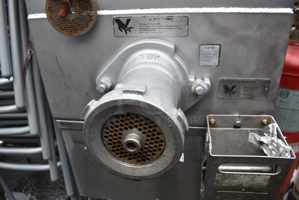 Hobart 4246 S Stainless Steel Commercial Floor Style Meat Mixer Grinder w/ Foot Pedal on Commercial Casters. 208 Volts, 3 Phase. - Image 4 of 7