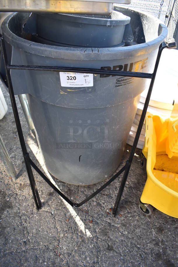 ALL ONE MONEY! Lot of 5 Various Trash Cans and Metal Piece. Includes 24x24x31 - Image 2 of 8