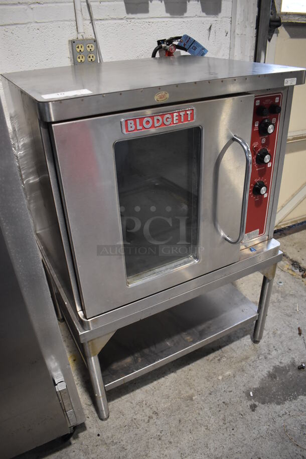 Blodgett CTB-1 Stainless Steel Commercial Electric Powered Half Size Convection Oven w/ View Through Door and Thermostatic Controls on Equipment Stand. 208-240 Volts, 1 Phase. 30x26x45 - Image 6 of 8