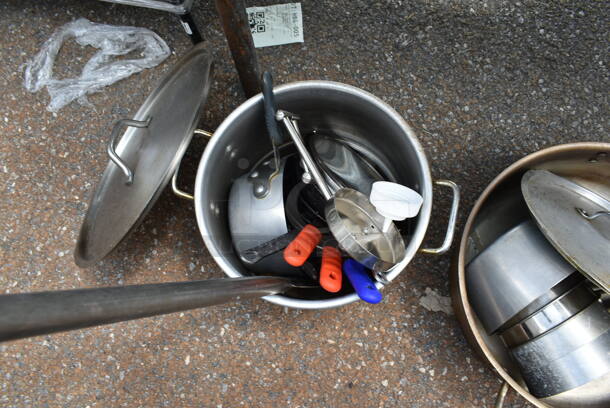ALL ONE MONEY! Lot of Various Items Including Skillets, Metal Stock Pots and Utensils! - Image 5 of 5