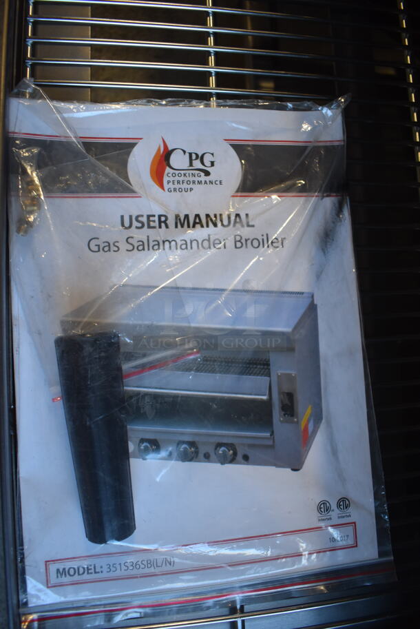 BRAND NEW SCRATCH AND DENT! CPG 351S36SBN Stainless Steel Commercial Natural Gas Powered Salamander Broiler Cheese Melter. 36,000 BTU. 35x21x21.5 - Image 6 of 7