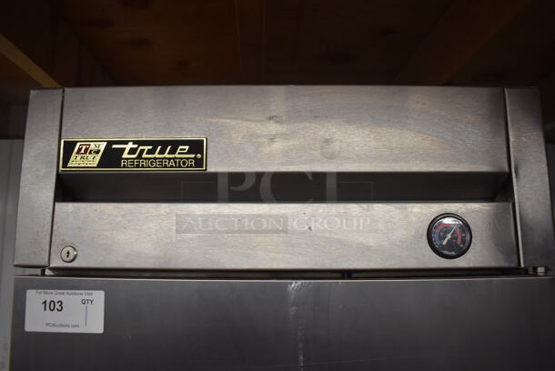 2013 True T-19 Stainless Steel Commercial Single Door Reach In Cooler on Commercial Casters. 115 Volts, 1 Phase. 27x25x79. Tested and Working! - Image 4 of 6