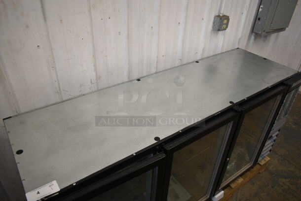 BRAND NEW SCRATCH AND DENT! Beverage Air BB72HC-1-G-B Stainless Steel Commercial 3 Door Undercounter Cooler Merchandiser. 115 Volts, 1 Phase. Tested and Working! - Image 3 of 11