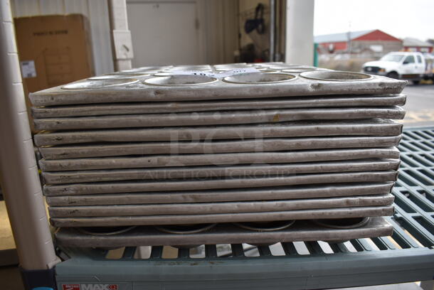 12 Metal 24 Cup Muffin Baking Pans. 14x21x2. 12 Times Your Bid! - Image 4 of 4