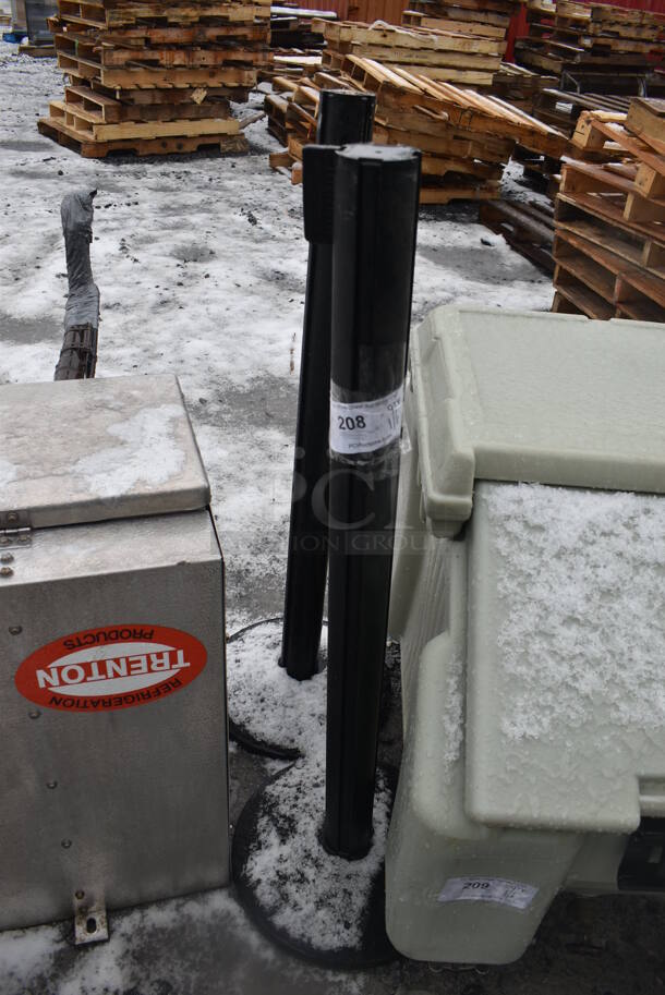 2 Black Stanchions. 14x14x40. 2 Times Your Bid! - Image 1 of 3