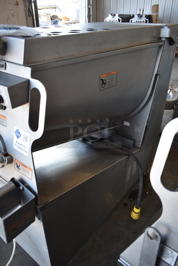 2017 Hobart MG2032 Metal Commercial Floor Style Electric Powered Meat Mixer Grinder w/ Foot Pedal on Commercial Casters. 208 Volts, 3 Phase. - Image 5 of 7