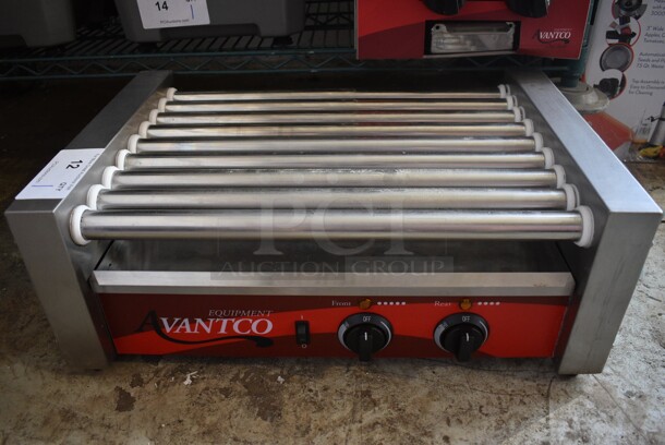 Avantco Model 177RG1824 Stainless Steel Commercial Countertop Hot Dog Roller. 120 Volts, 1 Phase. 23x15x9. Tested and Working!