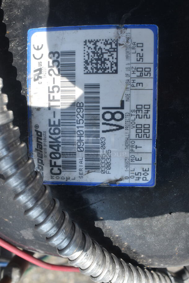 Copeland CF04K6E-TF5-253 Metal Commercial Compressor. 200/230 Volts, 1 Phase. - Image 5 of 5