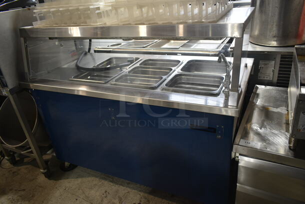 Delfield KH-3-NU Stainless Steel Commercial Steam Table w/ Sneeze Guard. 120/208-230 Volts, 1 Phase.  