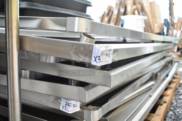 3 BRAND NEW SCRATCH AND DENT! Regency 600TS3696S 36" x 96" 16-Gauge 304 Stainless Steel Commercial Work Tabletop. Tabletops ONLY. 3 Times Your Bid! - Image 2 of 5