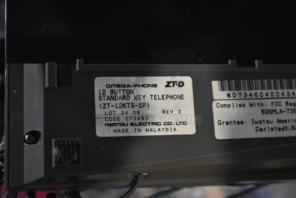 ALL ONE MONEY! Lot of 10 Omega ZT-D Corded Office Telephones. - Image 6 of 6