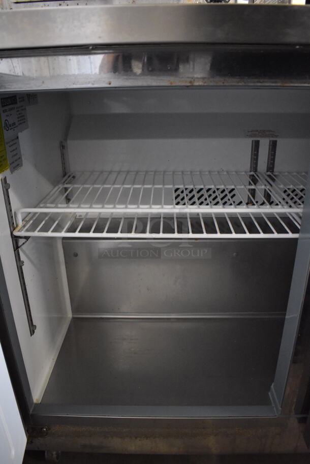 Sun Ice LSUNUR-48 Stainless Steel Commercial 2 Door Undercounter Cooler on Commercial Casters. 115 Volts, 1 Phase. 48x30x35. Tested and Powers On But Does Not Get Cold - Image 5 of 7