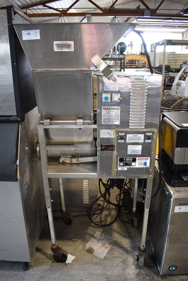 Hollymatic 190 Grinder Stainless Steel Commercial Floor Style Meat Grinder on Commercial Casters. 200 Volts. 36x26x72 - Image 1 of 9