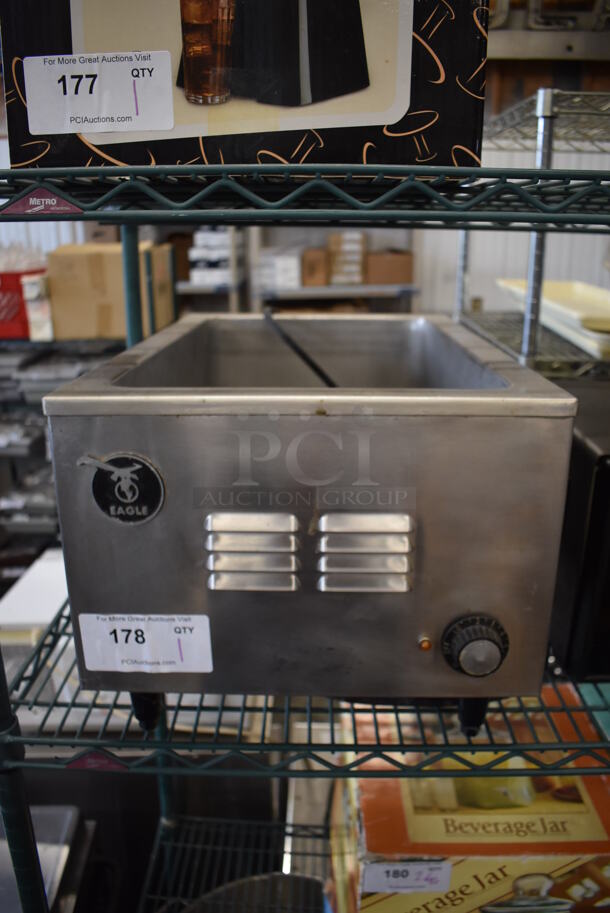 Eagle 1220FW Stainless Steel Commercial Countertop Food Warmer. 120 Volts, 1 Phase. 15x24x12. Tested and Working!
