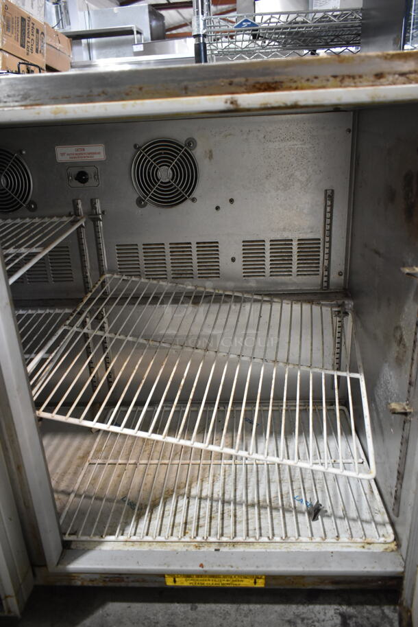 Silver King SKF48 Stainless Steel Commercial 2 Door Undercounter Freezer on Commercial Casters. 115 Volts, 1 Phase. Tested and Working! - Image 2 of 5