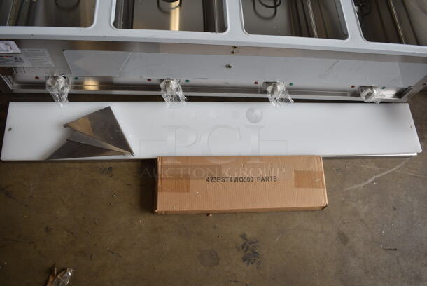 BRAND NEW SCRATCH AND DENT! 2024 ServIt 423EST4WO500 Stainless Steel Commercial Four Pan Open Well Electric Steam Table with Adjustable Undershelf. 120 Volts, 1 Phase. Tested and Working! - Image 3 of 7
