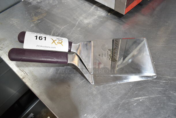 2 BRAND NEW SCRATCH AND DENT! Mercer Culinary M18290 Hell's Handle® High Heat 6" x 5" Heavy-Duty Square Edge Turner. 2 Times Your Bid!  - Image 2 of 6