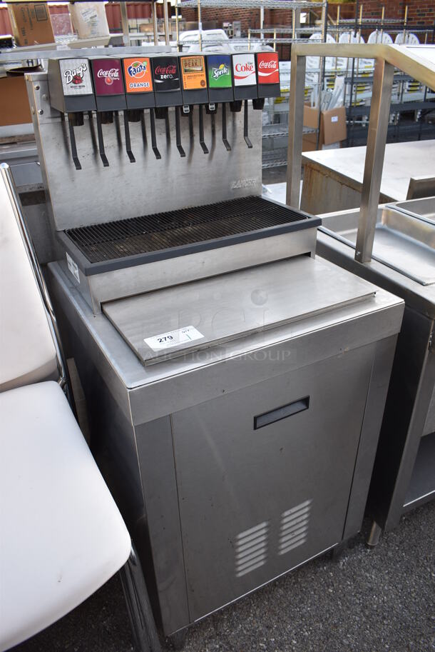 2012 Lancer 2308 Stainless Steel Commercial 8 Flavor Carbonated Beverage Machine on Ice Bin. 25x25x55 - Image 2 of 6