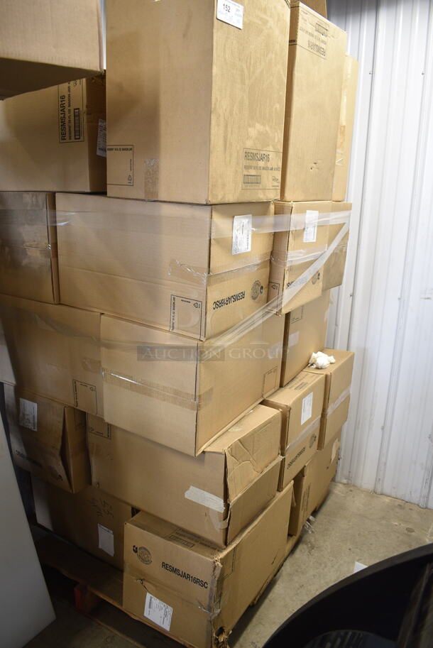 PALLET LOT of 24 Boxes of 64 BRAND NEW IN BOX! RESMSJAR16RSC 16 oz Mason Jars. 24 Times Your Bid! - Image 2 of 6