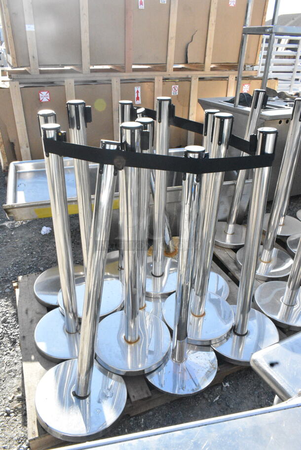 13 Hubert Pathways Metal Stanchions. 13 Times Your Bid!  - Image 1 of 4