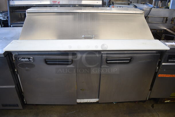 2016 Leader ESLM60S/C Stainless Steel Commercial Sandwich Salad Prep Table Bain Marie Mega Top on Commercial Casters. 115 Volts, 1 Phase. Tested and Working! - Image 1 of 6