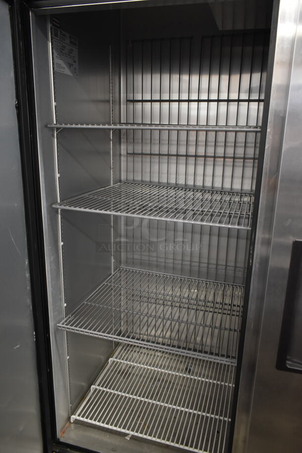 2017 True T-72F-HC Stainless Steel Commercial 3 Door Reach In Freezer w/ Poly Coated Racks on Commercial Casters. 115 Volts, 1 Phase. Tested and Working! - Image 6 of 9